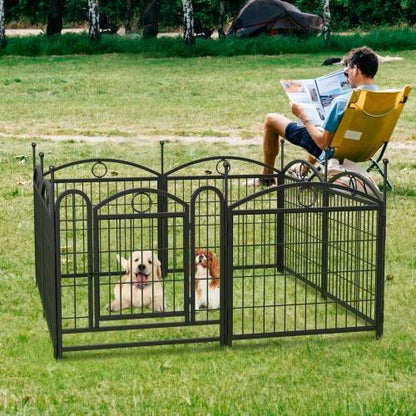 24 Inch 8 Panel Metal Dog Playpen