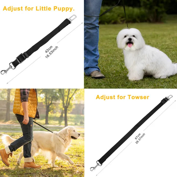 2 Pcs Pet Dog Seat Belt Leash