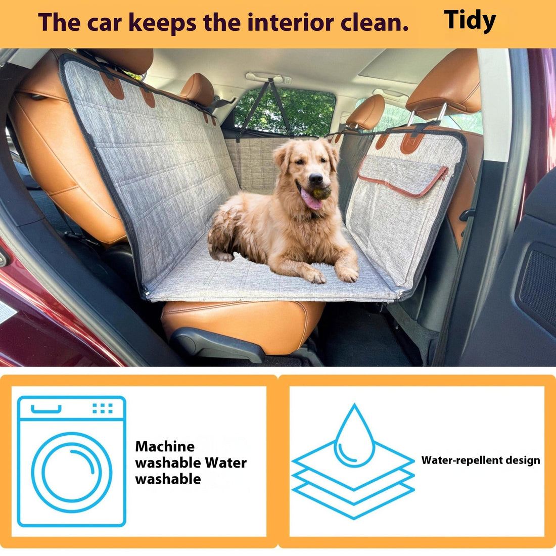 Waterproof Rear Seat Dog Car Seat Cover