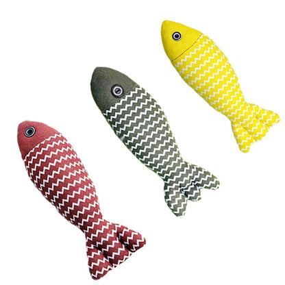 Catnip Fish Shaped Chew Toy