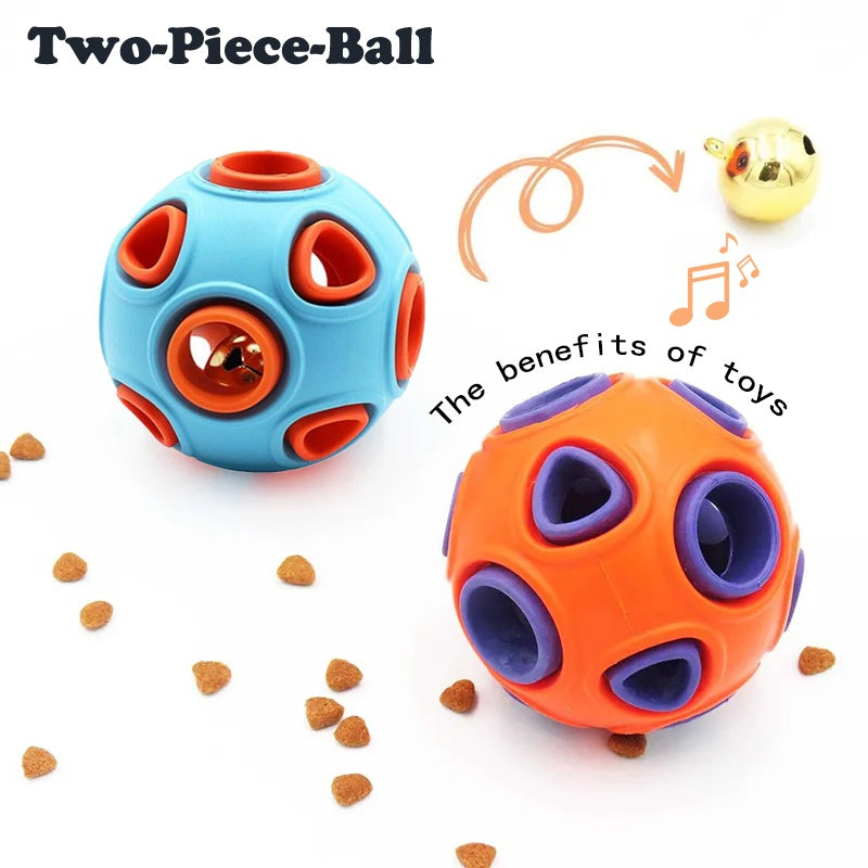 Dog Rubber Ball with Bell Sound 2-Pack