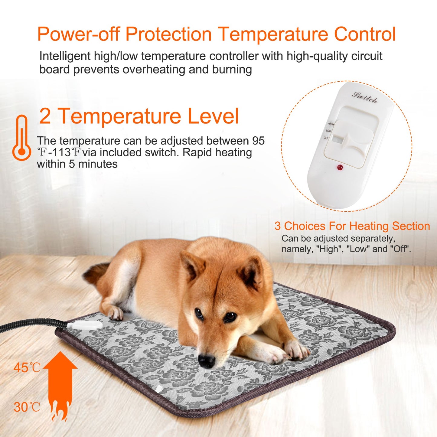Heating Pad Waterproof Electric Pet Mat
