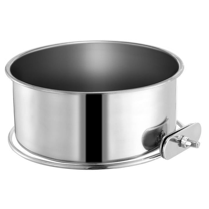 Stainless Steel Hanging Pet Bowl with Clamp