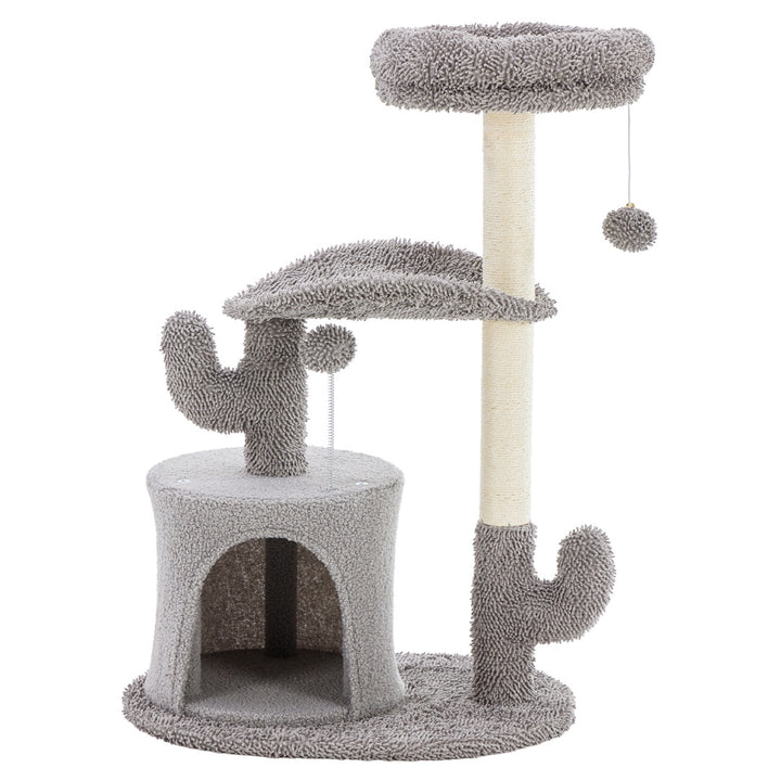 Cat Tree Scratching Post with Curved Bed