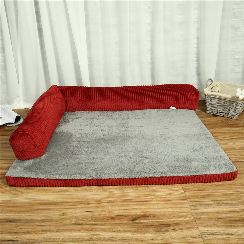 Luxury L-Shaped Dog Bed