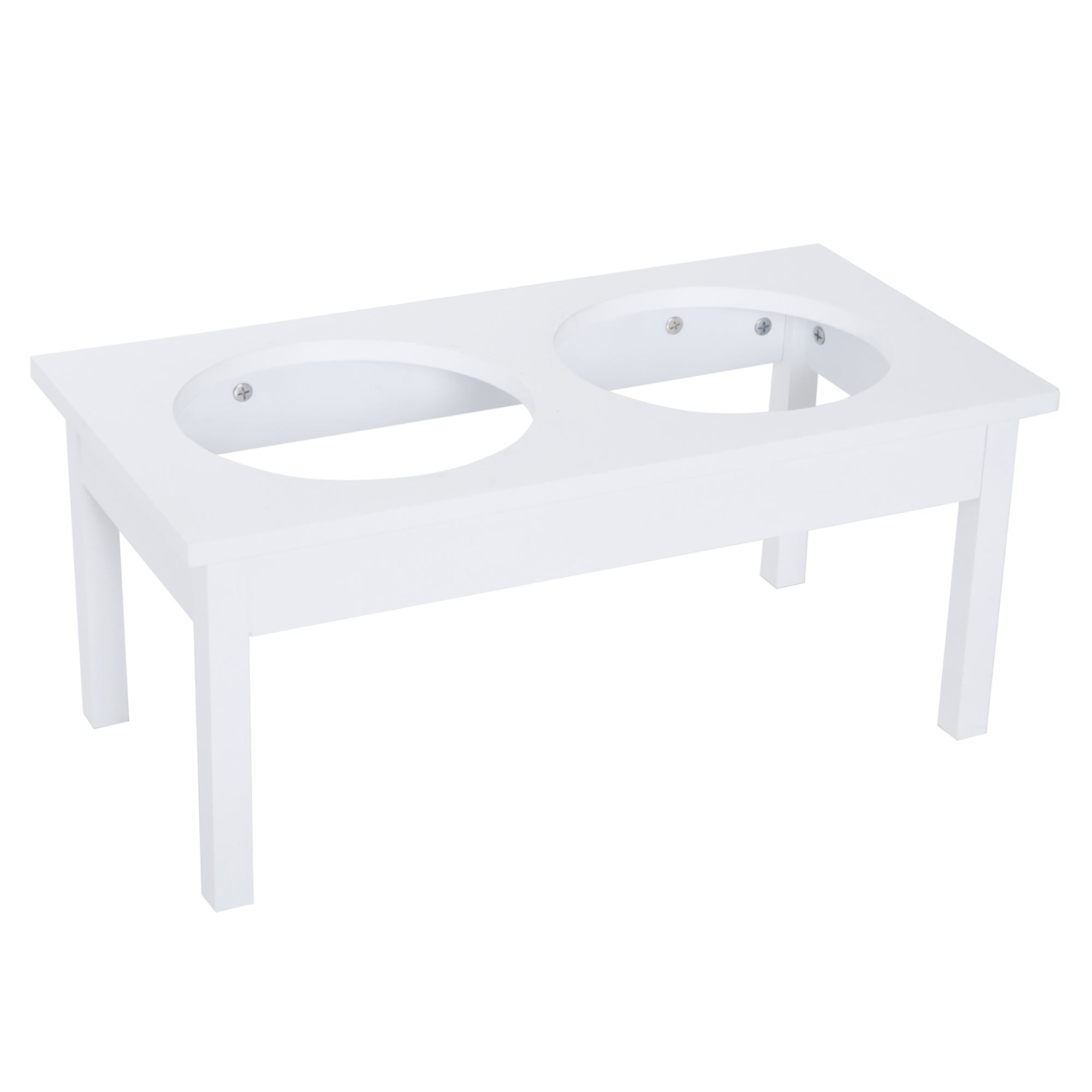 23" Wooden Raised Dog Bowl Station