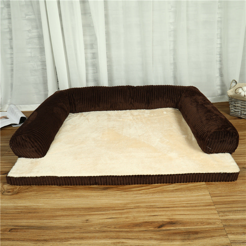 Luxury L-Shaped Dog Bed