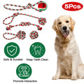 5Pcs Christmas Dog Rope Chew Toys
