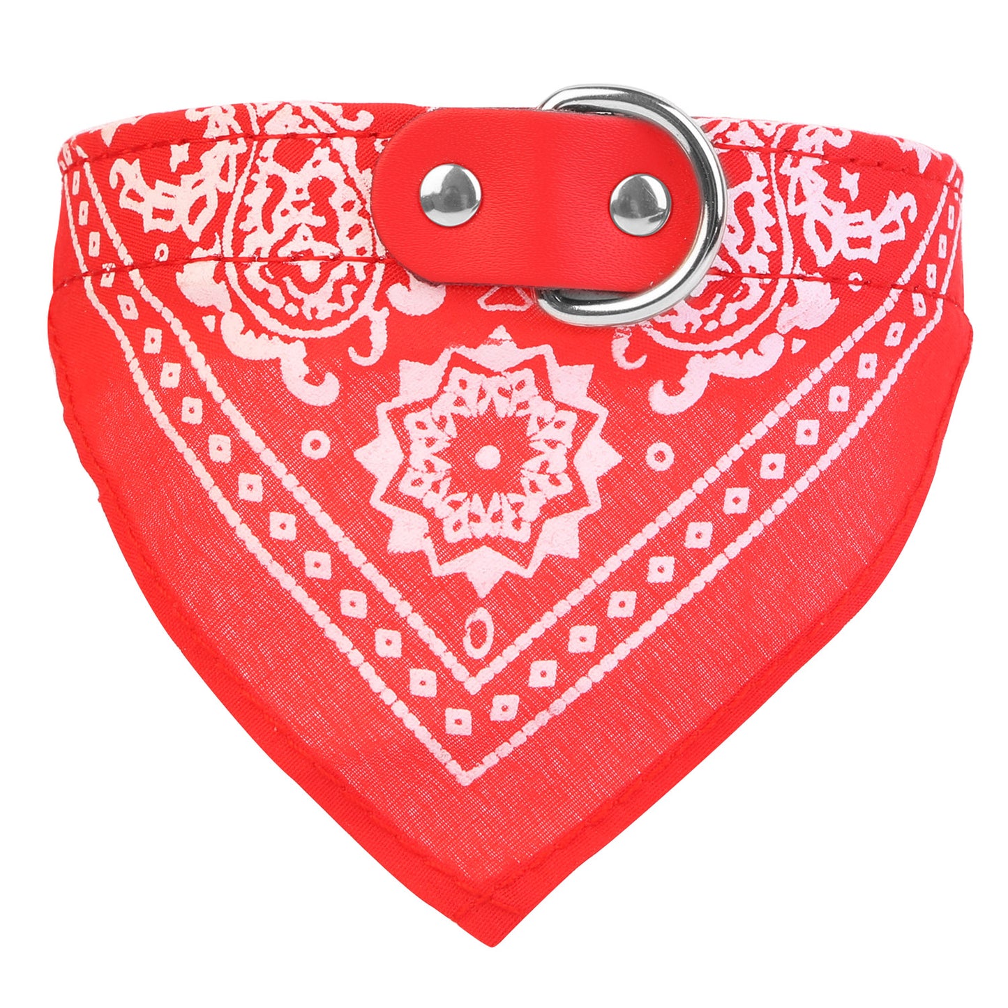 Adjustable Bandana Leather Pet Collar