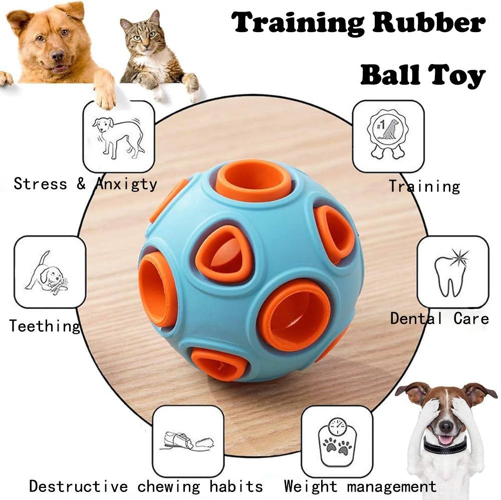 Dog Rubber Ball with Bell Sound 2-Pack