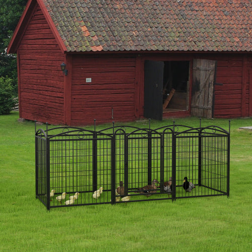 32 Inch 8 Panel Metal Dog Fence