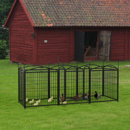 32 Inch 8 Panel Metal Dog Fence