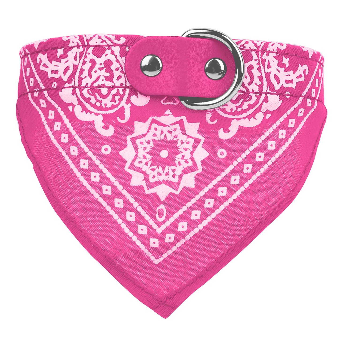 Adjustable Bandana Leather Pet Collar