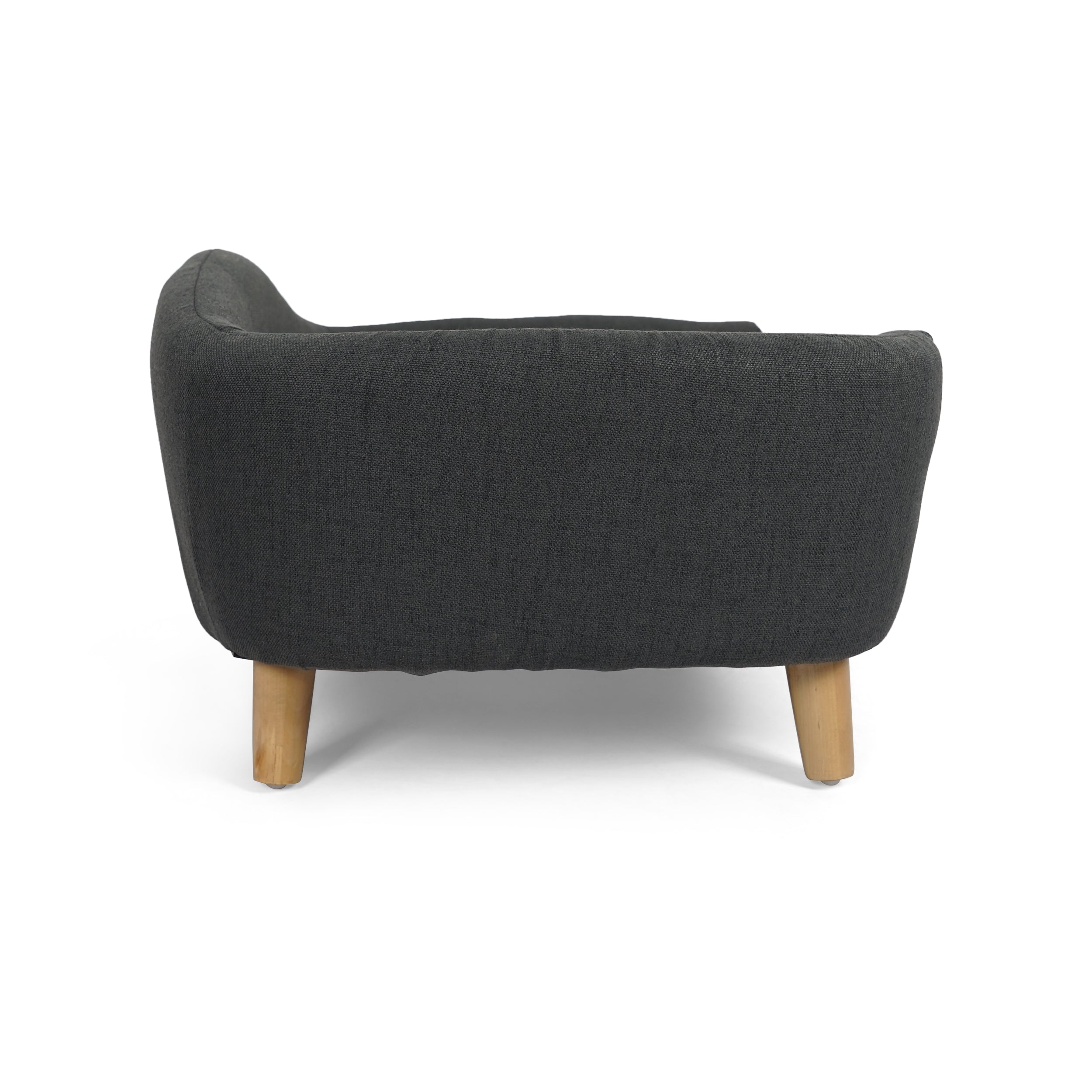 Tufted Cushion Dog Bed with Birch Legs